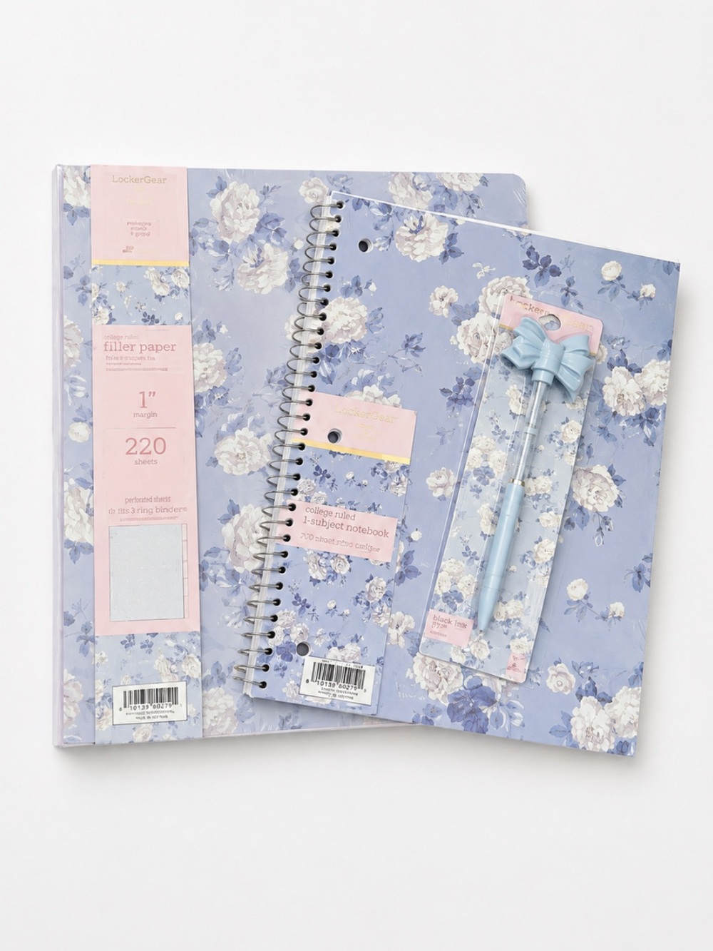 LoveShackFancy Binder, Notebook, Bow Pen Set Everblooming Rosettes